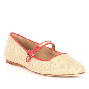 ANTONIO MELANI Beige and Red Flats